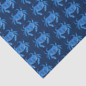 ブルーカニ海辺海模様 薄葉紙 (詳細)