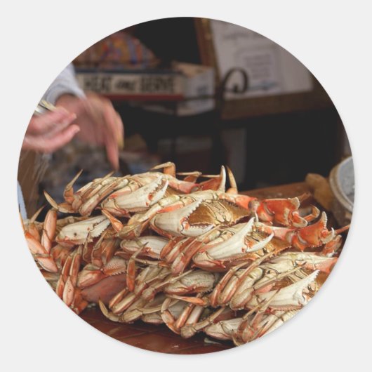 ブルーカニ祭り ラウンドシール (正面)