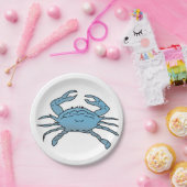 ブルーカニ紙プレート ペーパープレート (パーティー)
