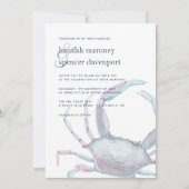 ブルーカニ結婚式招待状 招待状 (正面)