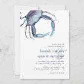 ブルーカニ結婚式招待状 招待状 (正面)