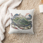 ブルーカニ装飾用クッション クッション (ブランケット)