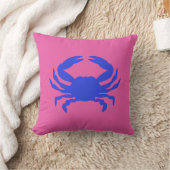 ブルーカニ装飾用クッション クッション (ブランケット)