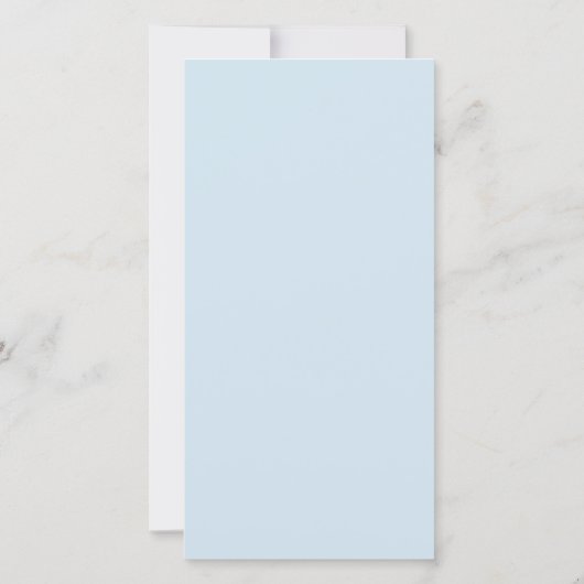 ブルーカニ誕生日写真サンキューカード サンキューカード (裏面)