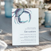 ブルーカニ赤ちゃんシャワー招待状 招待状