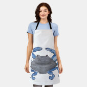 ブルーカニ エプロン (着用した状態)