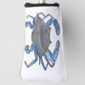 ブルーカニ ゴルフヘッドカバー (回転90)