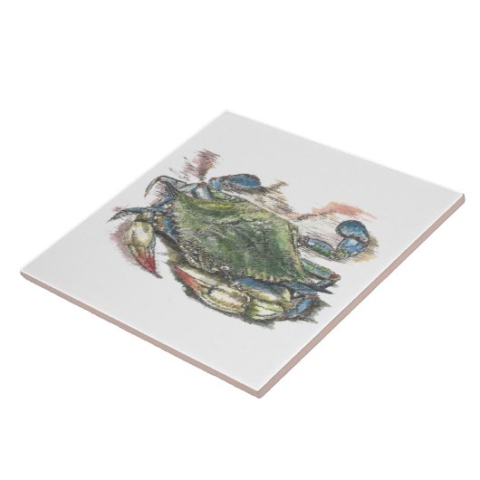 ブルーカニ タイル (側面)