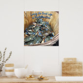 ブルーカニ – ノースカロリンで良い生活を生きる ポスター (キッチン)