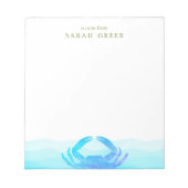 ブルーカニ ノートパッド (正面)