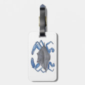 ブルーカニ ラゲッジタグ (裏面縦)