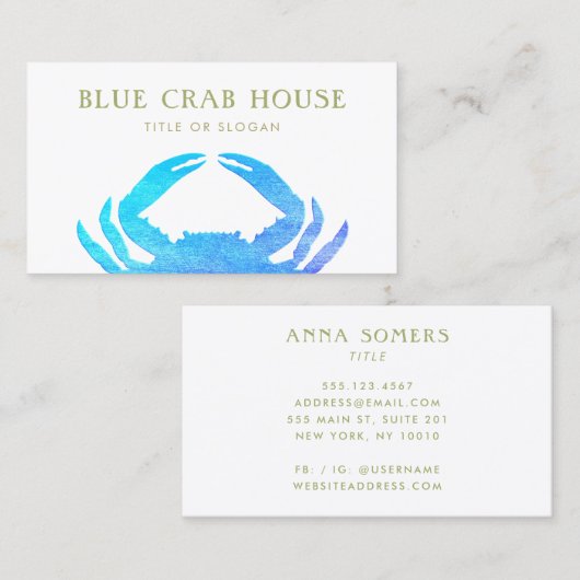 ブルーカニ 名刺 (正面/裏面)