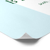 ブルーカバナパームストライプビーチクラブウェルカム ポスター (角)