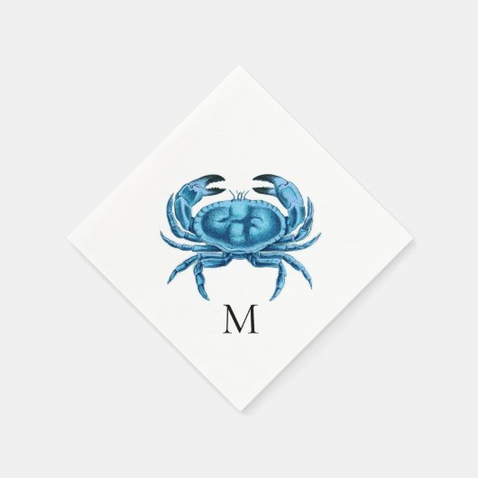 ブルーカパーソナライズされたニ スタンダードカクテルナプキン (角)