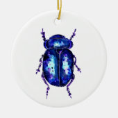 ブルーカブトムシとパープルカブト セラミックオーナメント (正面)