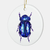 ブルーカブトムシとパープルカブト セラミックオーナメント (左)