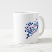 ブルーカブトムシのレトロウェーブシティサンセット ジャンボコーヒーマグカップ (正面右)