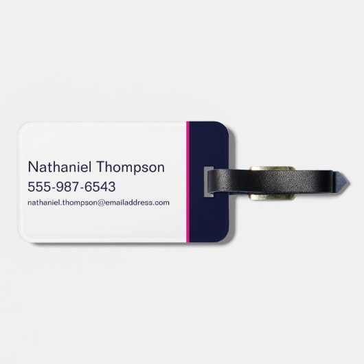 ブルーカブトムシのレトロウェーブシティライト ラゲッジタグ (裏面横)