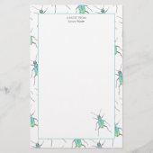 ブルーカブトムシ 便箋 (正面)