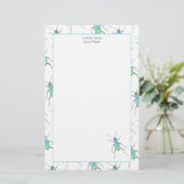 ブルーカブトムシ 便箋 (スタンド正面)