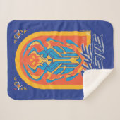 ブルーカブトムシScarab Talaveraグラフィック シェルパブランケット (正面(横))