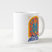 ブルーカブトムシScarab Talaveraグラフィック ジャンボコーヒーマグカップ (正面右)