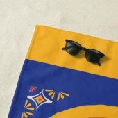 ブルーカブトムシScarab Talaveraグラフィック ビーチタオル (インサイチュ)