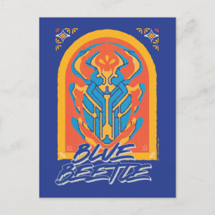 ブルーカブトムシScarab Talaveraグラフィック ポストカード