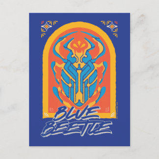 ブルーカブトムシScarab Talaveraグラフィック ポストカード