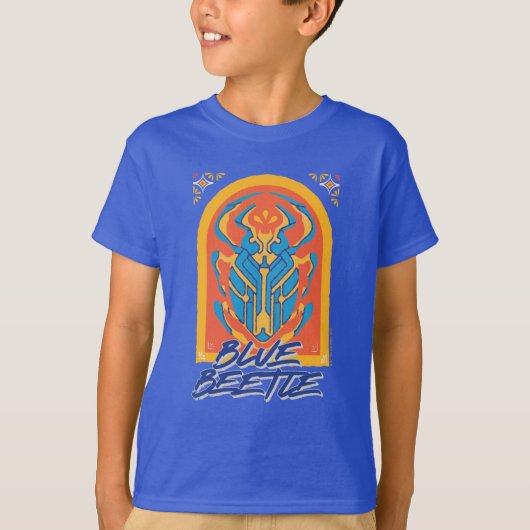 ブルーカブトムシScarab Talaveraグラフィック Tシャツ (正面)