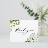 ブルーカボチャとホワイトフローラ卒業 ポストカード (スタンド正面)