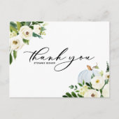 ブルーカボチャとホワイトフローラ卒業 ポストカード (正面)