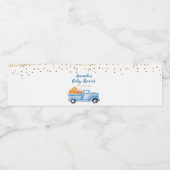 ブルーカボチャのトラックのウォーターボトルラベル ペットボトルラベル (シングルラベル)