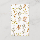 ブルーカボチャのトラックの葉のブックリクエストの挿入 名刺 (裏面)