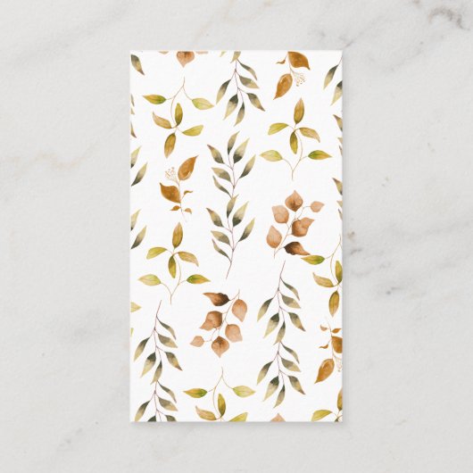 ブルーカボチャのトラックの葉のブックリクエストの挿入 名刺 (裏面)