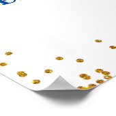 ブルーカボチャのトラック赤ちゃんシャワー歓迎サイン ポスター (角)