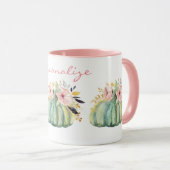 ブルーカボチャフローラ秋水彩エレガント秋 マグカップ (正面右)