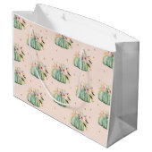 ブルーカボチャフローラ秋水彩エレガント秋 ラージペーパーバッグ (裏面アングル)