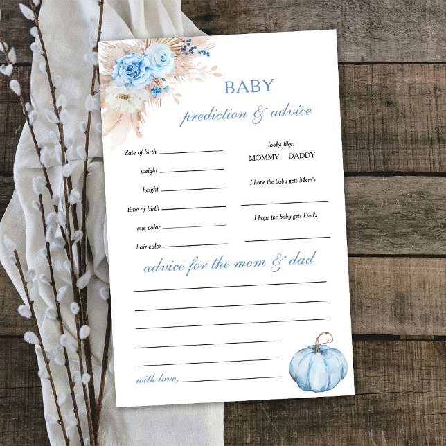 ブルーカボチャベビー予測及びアドバイスゲームカード (クリエイターアップロード済み)