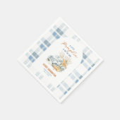 ブルーカボチャ小さなトラック男の子の赤ちゃんシャワー スタンダードカクテルナプキン (角)