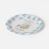 ブルーカボチャ小さなトラック男の子の赤ちゃんシャワー ペーパープレート (アングル)