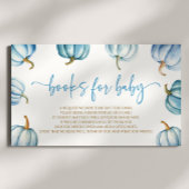 ブルーカボチャ小さな赤ちゃんシャワー本ベビー エンクロージャーカード