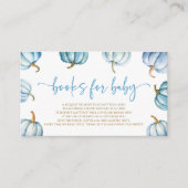 ブルーカボチャ小さな赤ちゃんシャワー本ベビー エンクロージャーカード (正面)