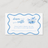 ブルーカボチャ弓ボーイベビーシャワーオムツ エンクロージャーカード (正面)