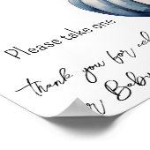 ブルーカボチャ水彩男の赤ちゃんシャワーウィーズ ポスター (角)