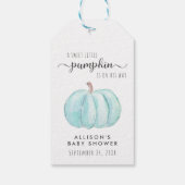 ブルーカボチャ水彩男の赤ちゃんシャワーサンキュー ギフトタグ (裏面)