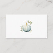 ブルーカボチャ男の子おむつラッフルベビーシャワー エンクロージャーカード (裏面)