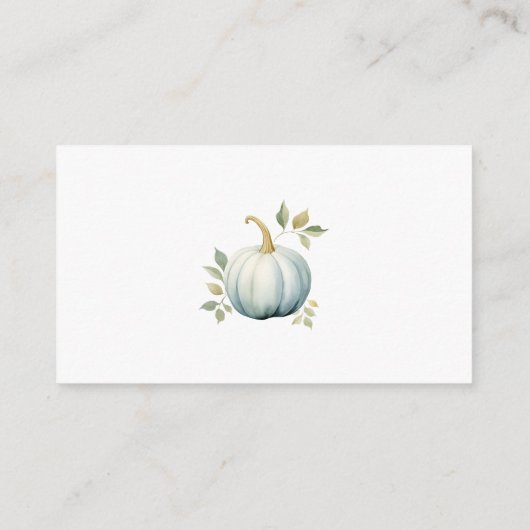 ブルーカボチャ男の子おむつラッフルベビーシャワー エンクロージャーカード (裏面)