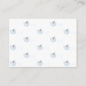 ブルーカボチャ男の子の秋の赤モダンちゃんシャワー エンクロージャーカード (裏面)