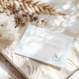 ブルーカボチャ男の子の秋の赤モダンちゃんシャワー エンクロージャーカード